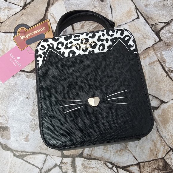 kate spade | Bags | Kate Spade Ny Authentic Daisy Black Cat  ✨Daisy Crossbody Meow Multi Black White Top Part Animal Leopard Kate Spade